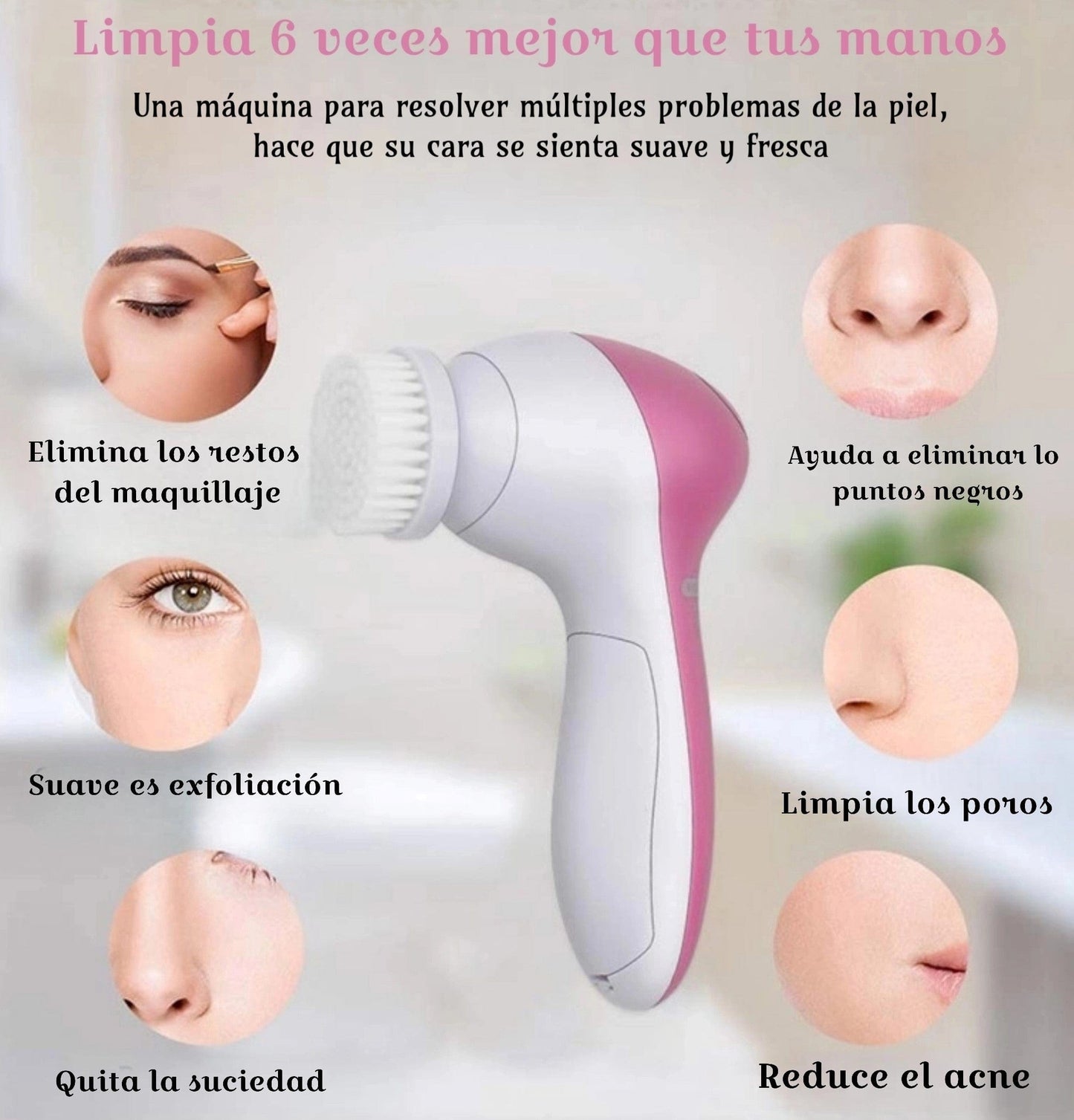⭐Cepillo Facial ClearSkin Pro 5 en 1😍