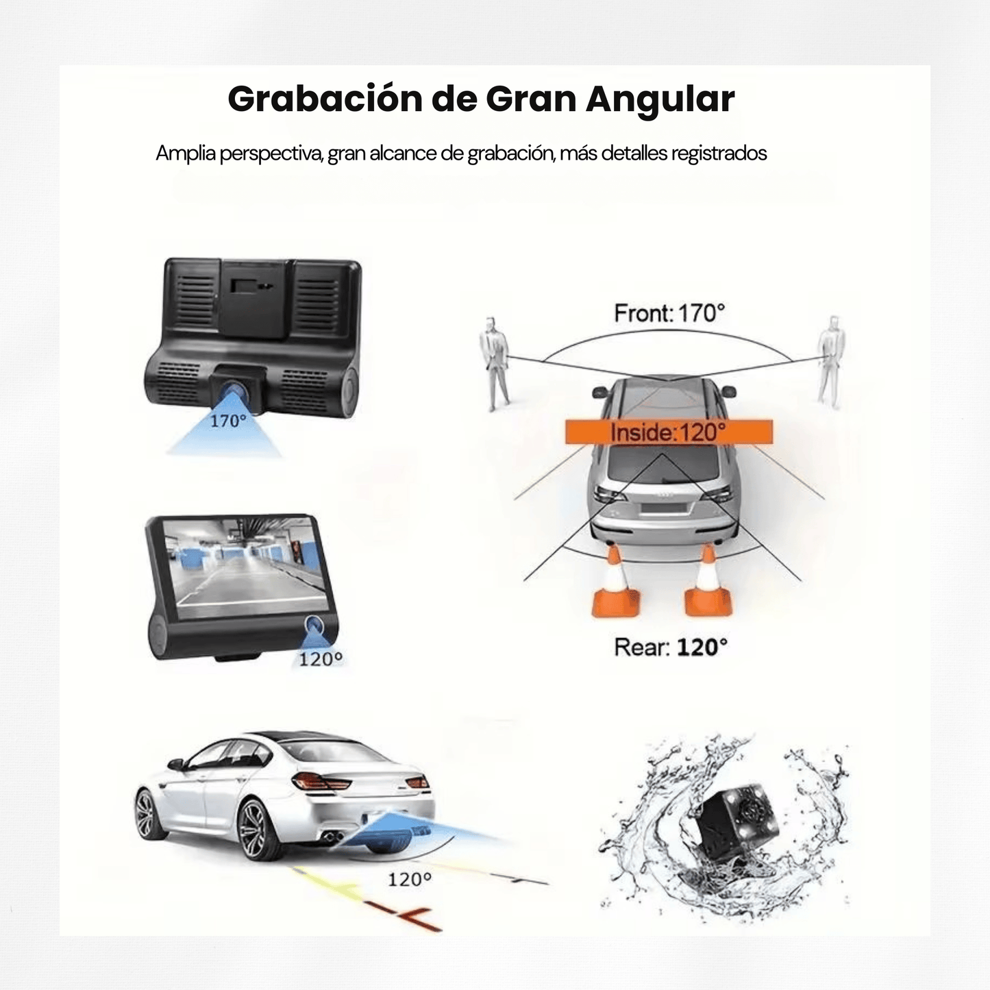 🚗 Super Combo Cámara de seguridad para vehículos  3 en 1