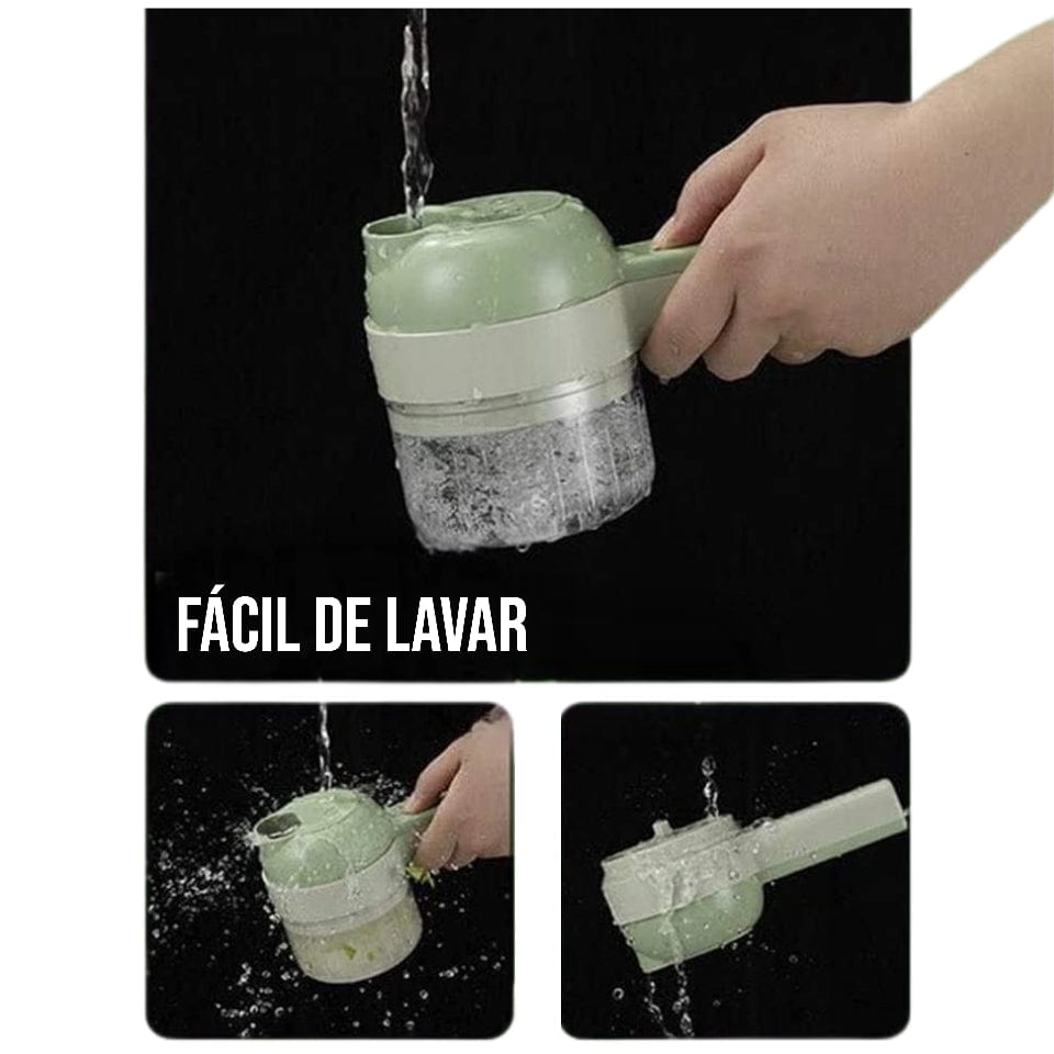 ⭐Cortador / Triturador De Vegetales Eléctrico, Multifuncional 4 en 1🛒